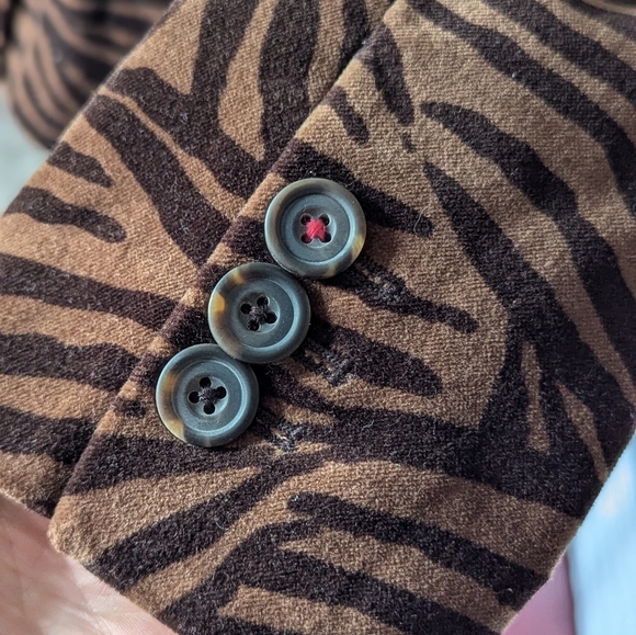 Brown Zebra Print Women's Jacket - Picture 5 of 8